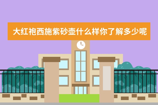 大红袍西施紫砂壶什么样你了解多少呢？