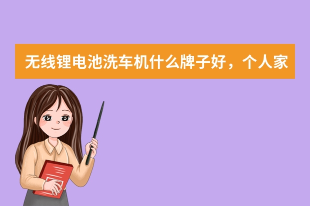 无线锂电池洗车机什么牌子好，个人家用