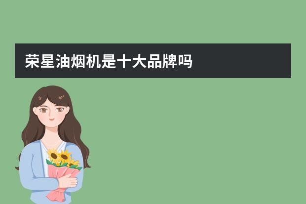荣星油烟机是十大品牌吗