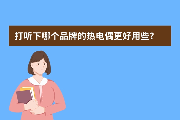 打听下哪个品牌的热电偶更好用些？