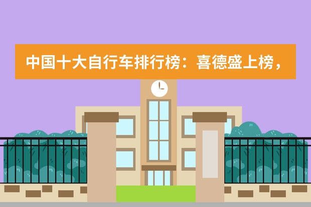 中国十大自行车排行榜：喜德盛上榜，永久第三（中国自行车十大名牌 自行车品牌排行榜前十名）