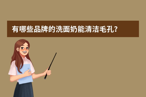 有哪些品牌的洗面奶能清洁毛孔？