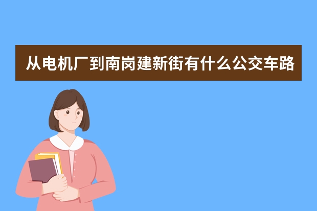 从电机厂到南岗建新街有什么公交车路线