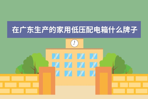 在广东生产的家用低压配电箱什么牌子好，包括强电箱和弱电箱！~