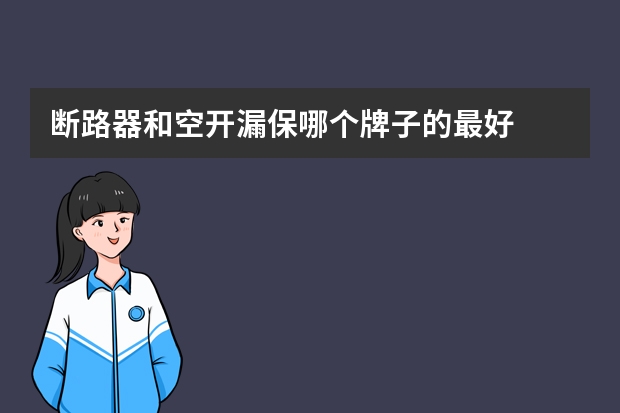 断路器和空开漏保哪个牌子的最好