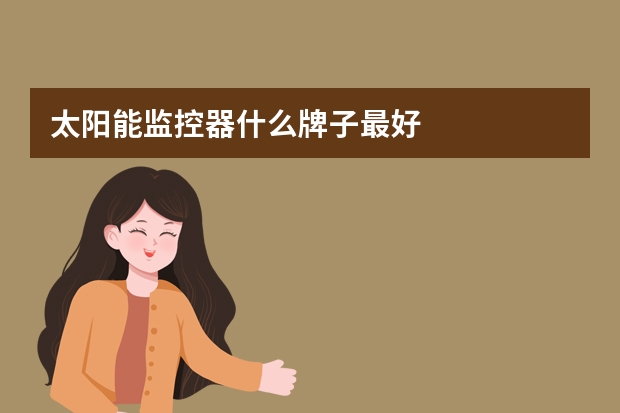 太阳能监控器什么牌子最好