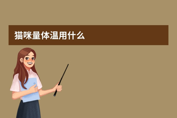 猫咪量体温用什么