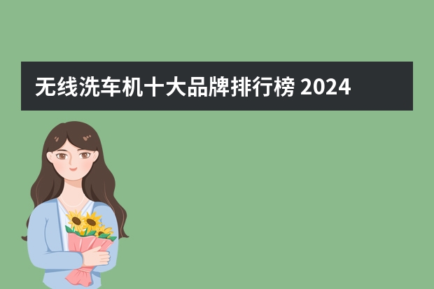 无线洗车机十大品牌排行榜 2024年最建议买的10个洗车机品牌推荐，洗车机10大品牌排行榜