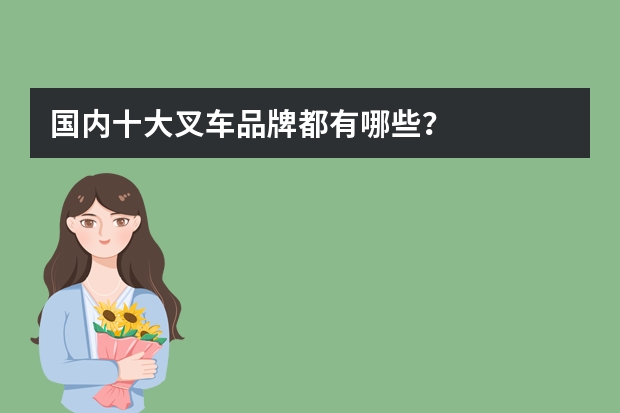 国内十大叉车品牌都有哪些？