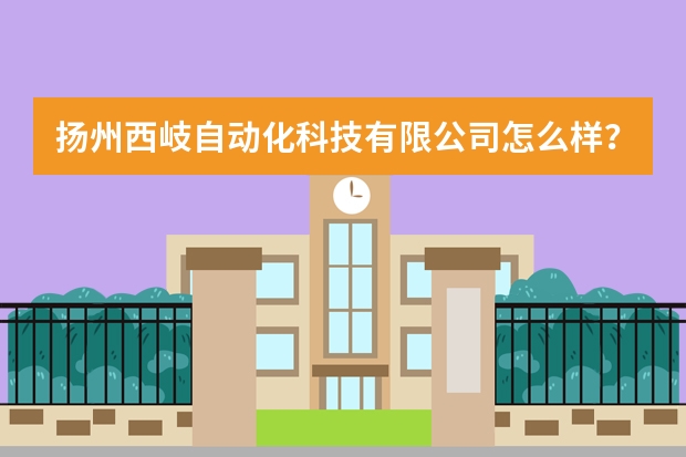 扬州西岐自动化科技有限公司怎么样？