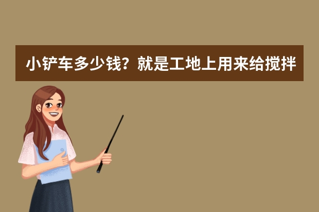 小铲车多少钱？就是工地上用来给搅拌机上料的那种小的。