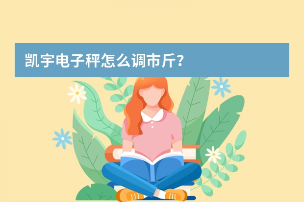 凯宇电子秤怎么调市斤？