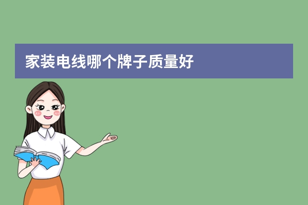 家装电线哪个牌子质量好