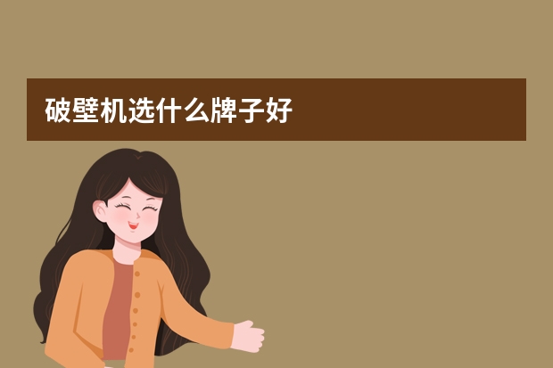 破壁机选什么牌子好