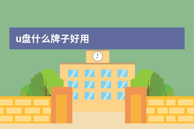 u盘什么牌子好用