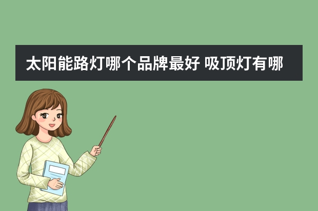 太阳能路灯哪个品牌最好 吸顶灯有哪些牌子