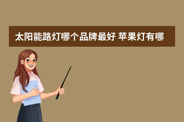 太阳能路灯哪个品牌最好 苹果灯有哪些牌子