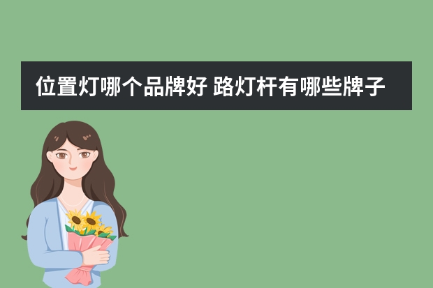 位置灯哪个品牌好 路灯杆有哪些牌子
