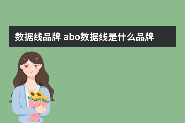 数据线品牌 abo数据线是什么品牌