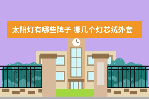 太阳灯有哪些牌子 哪几个灯芯绒外套品牌好