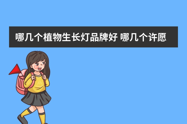 哪几个植物生长灯品牌好 哪几个许愿灯品牌好