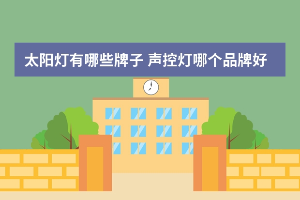 太阳灯有哪些牌子 声控灯哪个品牌好