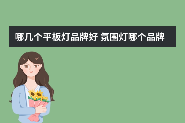 哪几个平板灯品牌好 氛围灯哪个品牌好