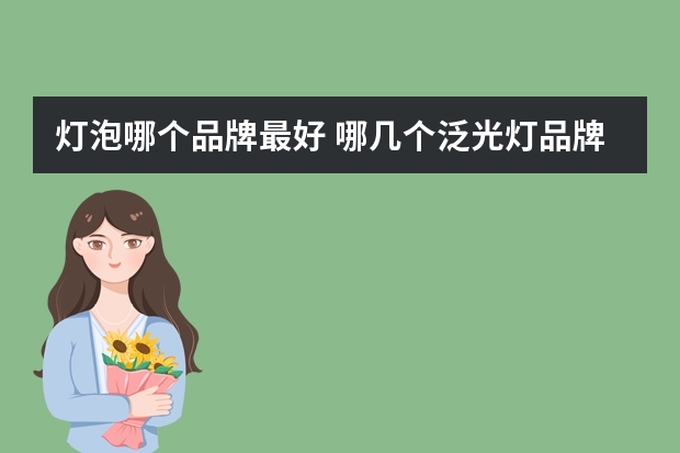 灯泡哪个品牌最好 哪几个泛光灯品牌好