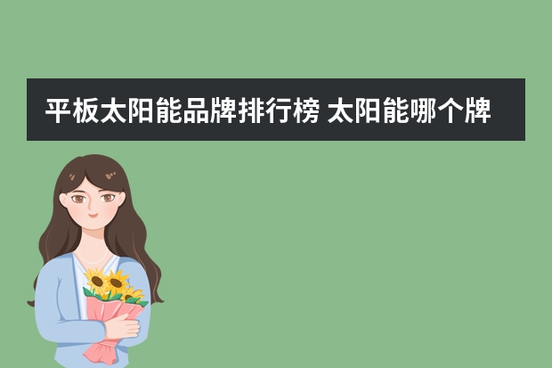 平板太阳能品牌排行榜 太阳能哪个牌子好