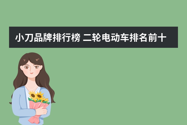 小刀品牌排行榜 二轮电动车排名前十名