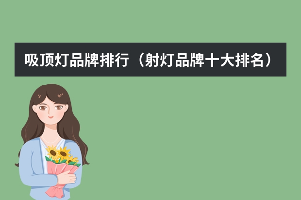 吸顶灯品牌排行（射灯品牌十大排名）