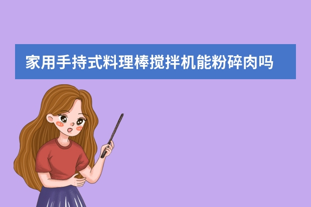 家用手持式料理棒搅拌机能粉碎肉吗