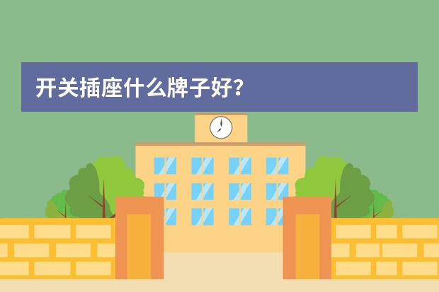 开关插座什么牌子好？