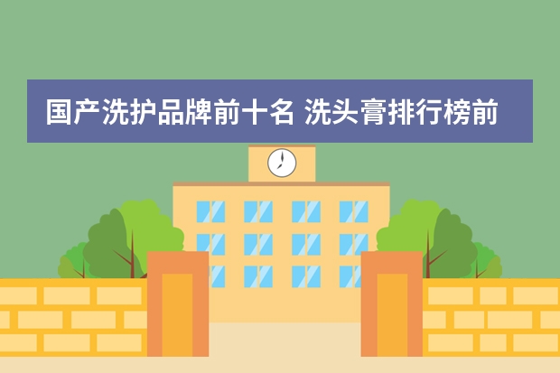 国产洗护品牌前十名 洗头膏排行榜前十名
