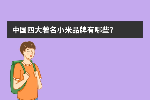 中国四大著名小米品牌有哪些？