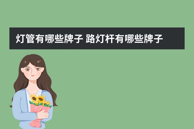 灯管有哪些牌子 路灯杆有哪些牌子