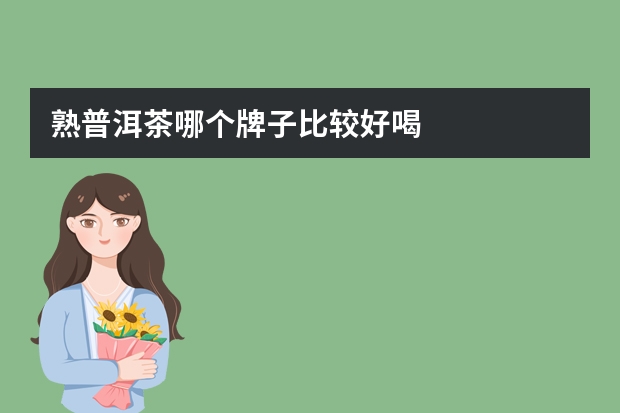 熟普洱茶哪个牌子比较好喝