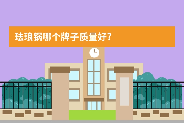 珐琅锅哪个牌子质量好?