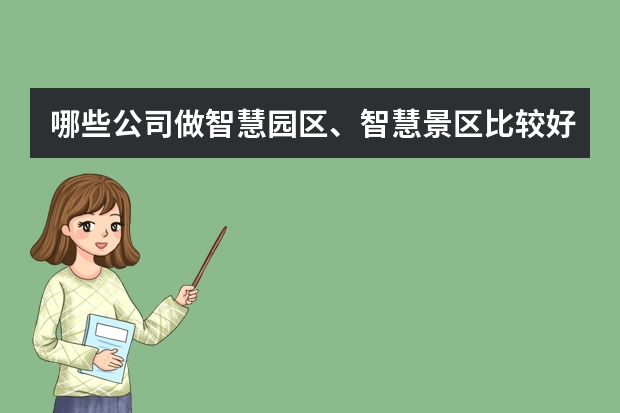 哪些公司做智慧园区、智慧景区比较好？最好是能结合实例回答一下。