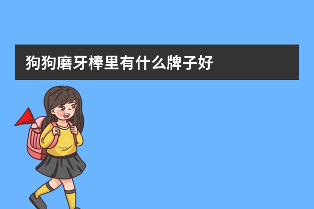 狗狗磨牙棒里有什么牌子好