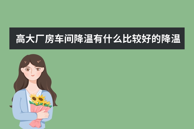 高大厂房车间降温有什么比较好的降温设备吗?