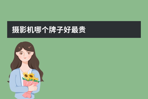 摄影机哪个牌子好最贵