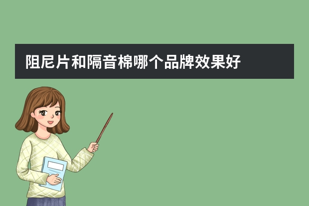 阻尼片和隔音棉哪个品牌效果好