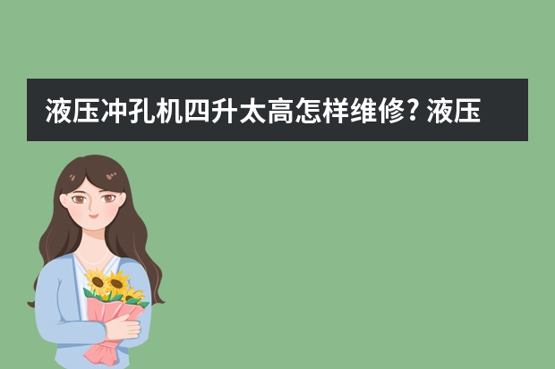 液压冲孔机四升太高怎样维修? 液压冲孔机的介绍