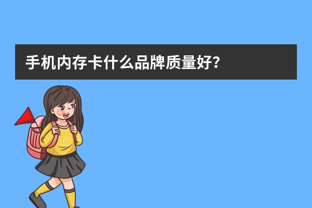 手机内存卡什么品牌质量好？