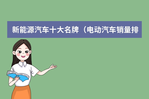 新能源汽车十大名牌（电动汽车销量排行榜）