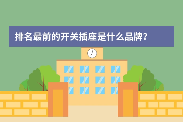 排名最前的开关插座是什么品牌？