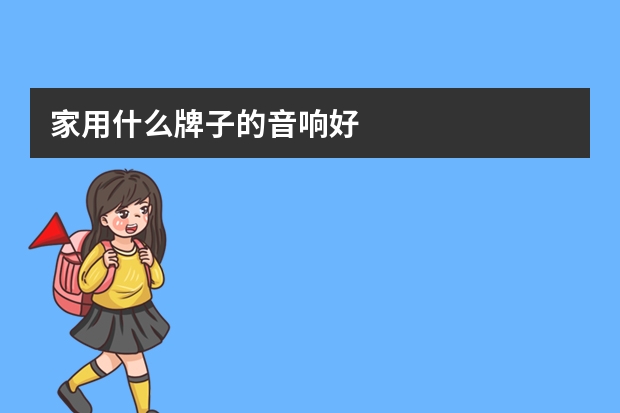 家用什么牌子的音响好
