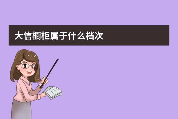 大信橱柜属于什么档次