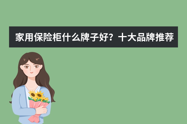家用保险柜什么牌子好？十大品牌推荐